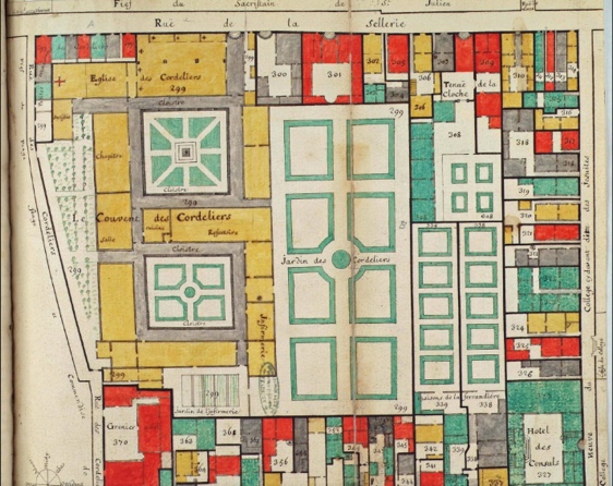 Plan des Cordeliers Archives départementales
